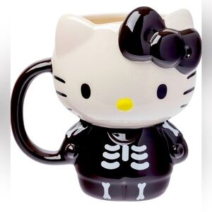 Sanrio Hello Kitty Halloween Skeleton Costume Ceramic 3D Sculpted Mug, 20 Ounces